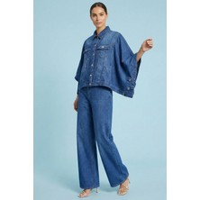 Guitar Oversize Mavi Jean Ceket