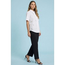 Guitar Oversize Beyaz Poplin Gömlek