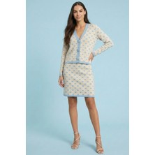 Guitar Düz Kesim Bej Triko Hırka