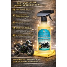 Terlans Motosiklet Hızlı Cila Temizlik ve Boya Koruma Parfümlü 500 ml + Mikrofiber Bez
