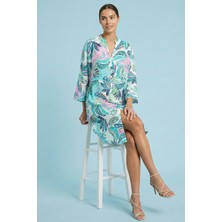 Guitar Dökümlü Çok Renkli Desenli Tunik