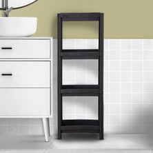 Homedius Siyah 4 Katlı Banyo Rafı Düzenleyici Polipropilen Plastik Malzeme İle Pratik Çözüm