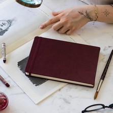 Royal Rain Store cm Sert Kapak 80 Yaprak 140 Gr. Eskiz Defteri - Sketch Book - Bordo