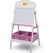 Royal Rain Store Children Prenses Taç Ahşap Etkinlik Şövale Depolamalı - Sanat ve El Sanatları, Çizim, Evde Eğitim ve Daha Fazlası Için Ideal - Greenguard Gold Sertifikalı, Beyaz/pembe
