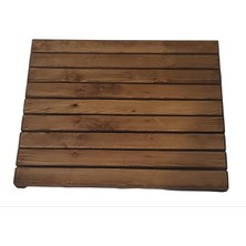 Royal Rain Store Mobilya Ahşap Masa Altı Ayaklık Ayak Koyma Standı Kestane Rengi