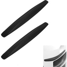 Royal Rain Store Concept Karbon Desenli Esnek Tampon Koruma Bandı Ön Veya Arka Tampon Koruyucu Şerit Yumuşak Bant Araba Tampon Köşe Koruyucusu Sürtünme ve Çarpışma Önleyici, 2'li Set (Siyah)