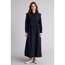 DeFacto Hakim Yaka Poplin Uzun Kollu Elbise F7382AX26SP