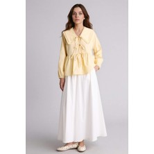 DeFacto %100 Pamuk A Kesim Poplin Maxi Etek H0060AX26SP