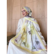 Umas Collection Umas Desenli Bambu Kraş Şal 75 x 185 cm Hafif Dokulu Tesettür Şal