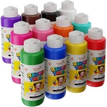 MarkEntegra 12 Renkli Parmak Boyası Seti - 12X120ML