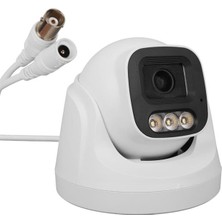 Indispensablely Plato PL-37711 Ahd Dome Güvenlik Kamera 2mp 3.6mm 3 Warm LED Sesli Renkli Gece Görüş (Mikrofonlu)