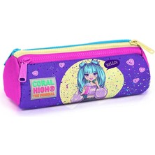 Royal Rain Store High Mor Anime Üç Gözlü Kalemlik Kalem Çantası - Kız Çocuk