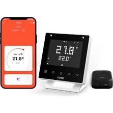 Royal Rain Store Akıllı Oda Termostatı V5, Wi-Fi Kablosuz Kombi ve Klima Kontrolü, Beyaz