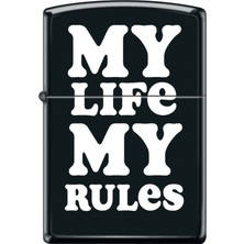 Zippo My Life My Rules - Benim Hayatım Benim Kurallarım Dizayn Çakmak