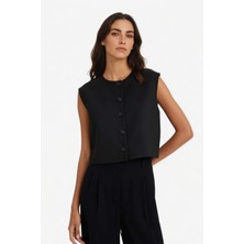 DeFacto Basic Düğmeli Blazer Yelek E0571AX24AU
