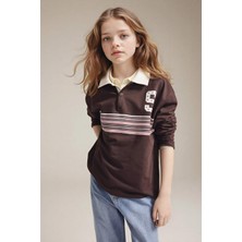 DeFacto Polo Yaka Baskılı Tişört Kız Çocuk G8461A826SP