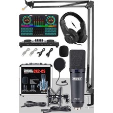 Royal Rain Store Stüdyo Ekipmanları Private Paket-5 Cx2 Mikrofon VS22 Ses Kartı Stüdyo Kayıt Seti