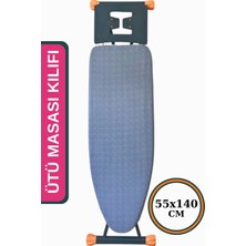 Asev Home Ütü Masası Kılıfı Büyük Boy İpli Stoperli Keçeli Kılıfı Örtüsü Bezi 55 x 140 cm Astor