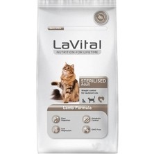 Lavital 12 kg Kuzu Etli Sterilised Kısırlaştırılmış Kedi Maması İdeal Kilo Kontrolü Desteği
