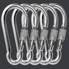 MarkEntegra Paslanmaz Çelik Kilitli Yaylı Kanca - 10 Mm, 5 Adet