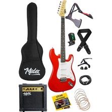 Royal Rain Store AGE-80RD Amfili Full Elektro Gitar Seti 4/4 Yetişkin 39 Inç Red