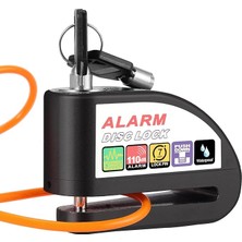 Royal Rain Store Fren Kilidi, Fren Diski Kilidi, Motosiklet Kilidi, Alarm, Alarm Diski, Güvenlik Kilidi, 1,2 M Geri Çağırma Kablosu ve Kilit Çantası, Fren Rotoru, 6 mm Bisiklet, Scooter, Motosiklet Için