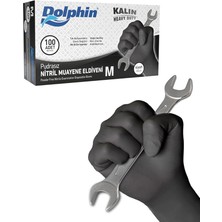 Royal Rain Store Pudrasız Siyah Nitril Eldiven, M