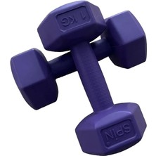 Royal Rain Store 2’li 1 kg Plastik Dambıl Seti – Köşeli Tasarım Ağırlık Seti Egzersiz Dambılı