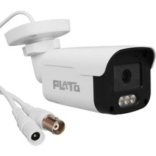 Indispensablely Plato PL-37707 Ahd Bullet Güvenlik Kamera 2mp 3 Warm LED Sesli 3.6mm Renkli Gece Görüş (Mikrofonlu)