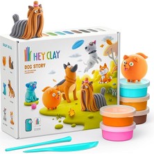 Royal Rain Store Clay Köpek Hikayesi Seti - Çocuklar Için Şekil Verme ve Model Kili - 15 Kutu ve Şekillendirme Aletleri, Hava ile Kuruyan Kil Seti