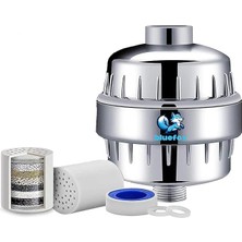 Royal Rain Store Sılver Duş Filtresi – Klor ve Ağır Metal Arıtmalı, Kdf 55 + Aktif Karbon, Saç ve Cilt Dostu, Kireç Önleyici, Evrensel Uyumlu, Aletsiz Montaj, Su Yumuşatıcı Filtreli, 3 Yıl Garantili