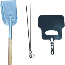 Royal Rain Store Mangal Aksesuar Seti 3 Parça, Kürek, Köz Maşası, Yelpaze