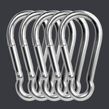 Royal Rain Store Karabina 8 mm Yaylı Kanca Paslanmaz Çelik Kilit Olta Dağcılık Kamp Malzemeleri Salıncak Anahtar Askı Kilidi 5 Adet