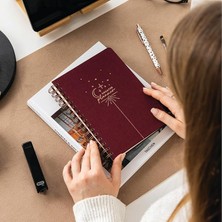 Royal Rain Store A5 Spiralli Keten Süresiz Planlayıcı Ajanda Bordo