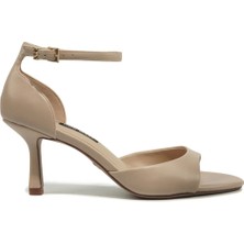 Nine West Tumpen 6fx Bej Kadın Topuklu Sandalet