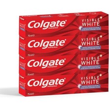 Royal Rain Store Visible White Beyazlatıcı Diş Macunu, 75ML x 4 Adet