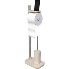 Royal Rain Store Suı Tuvalet Kağıtlık Tuvalet Fırçalı-Bej M-E75T-09