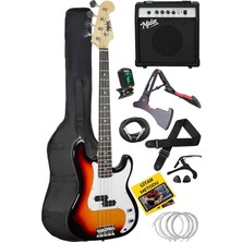 Royal Rain Store CBG-460SB 46 Inç 4/4 Yetişkin Amfili Bas Gitar Seti Sunburs