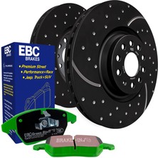 EBC Brakes Ebc Sport Disk Greenstuff Balata Arka Set Ford Fieasta Mk8 PD06KR472