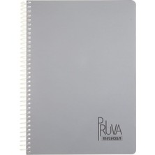 Royal Rain Store Pruva A4 Pet Spiralli Karton Kapaklı Defter 144 Yaprak - Astarlı - Gri/mavi(Çeşitli Renk)