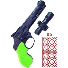 Royal Rain Store Konsol Büyük Kovboy Tabanca Dürbünlü 5 Paket 720 Adet Kapsül Mantar Yeşil PS116004