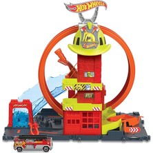 Royal Rain Store Wheels Çember Pistli Iftaiye Istasyonu 1 Oyuncak Araba ve Süper Çemberli Itfaiye Istasyonu Içeren Hot Wheels™ Şehri Çember Pistli Iftaiye Istasyonu HKX41