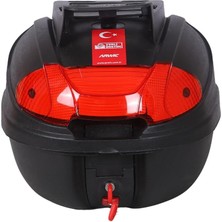 Royal Rain Store Motosiklet Çantası Arka Motosiklet Bagajı Kargo Taşıma Aparatlı Sırt Dayamalı CV34 (Siyah)