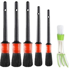 Royal Rain Store Iç ve Dış Temizlik Için 5+1 Detaylı Araç Oto Temizlik Bakım Fırça Seti Klima Temizlik Fırçası Detaylı Temizlik Seti