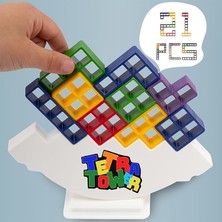 Royal Rain Store Tetra Tower Kule Denge Oyunu, 21 Parça Tetra Kule Oyun Seti, Tetra Kule Denge Oyunu