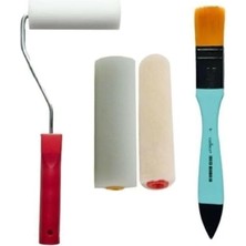 Royal Rain Store Iz Bırakmayan Ipek Fırça Parmak Kadife Rulo Fırça Seti 10CM Tek Ebat Unisex