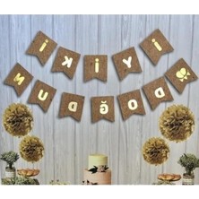 MarkEntegra Doğum Günü Için Gold Banner Süsü