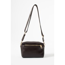 ÖZER-1441 Sanmorris 3 Gözlü Suni Deri Geniş Askılı Çapraz Kadın Çantası