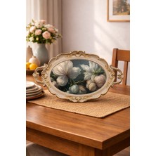 Zucci Home Hürrem Lüx Sunum Tepsisi | Saray Bahçesi - Dekoratif Servis Tepsisi | 48X28 cm