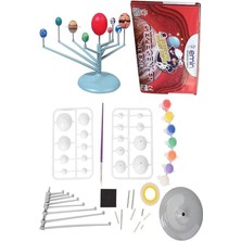 Royal Rain Store Güneş Sistemi Modeli 1 Paket Gezegen Sistemi Boya Fırça Eğitici Maket Deney Seti Plastik Gezegenler Alemi